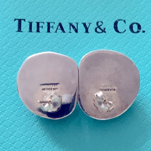 Authentic Vintage Tiffany & Co. Mexico 925 Sterling Silver Bean Design Earrings - Picture 3 of 7